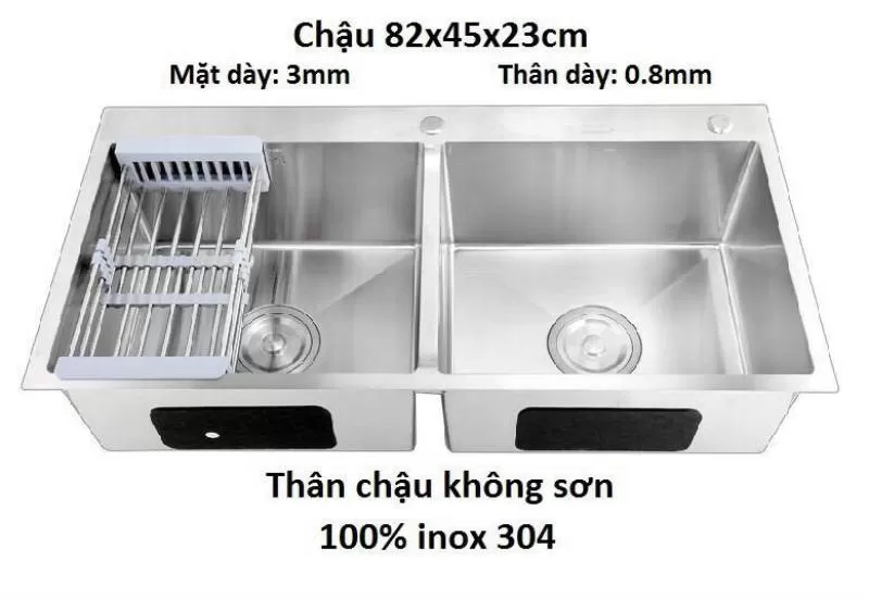 Chậu rửa chén inox 304 8245K
