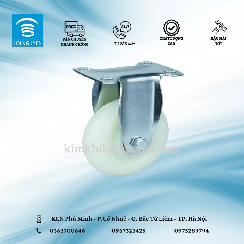 NLTN100.T : Bánh nilong tải nhẹ 10 cm tĩnh