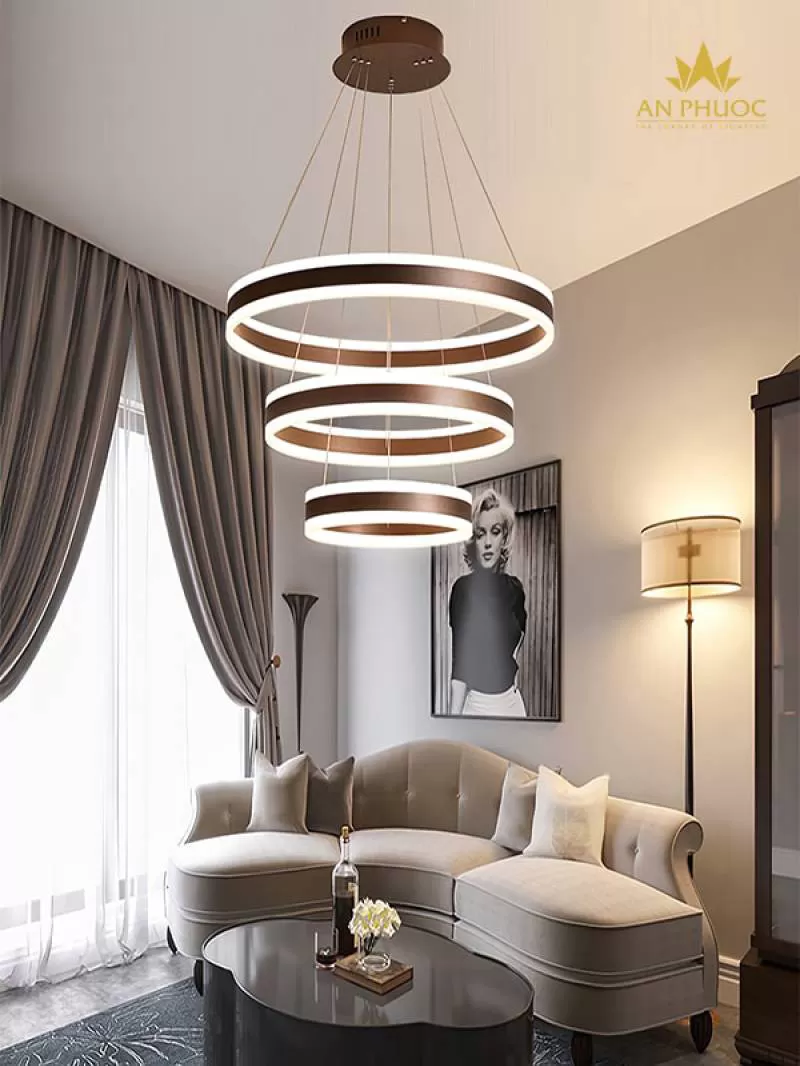 Đèn thả LED 3 vòng tròn T1806-2 RG