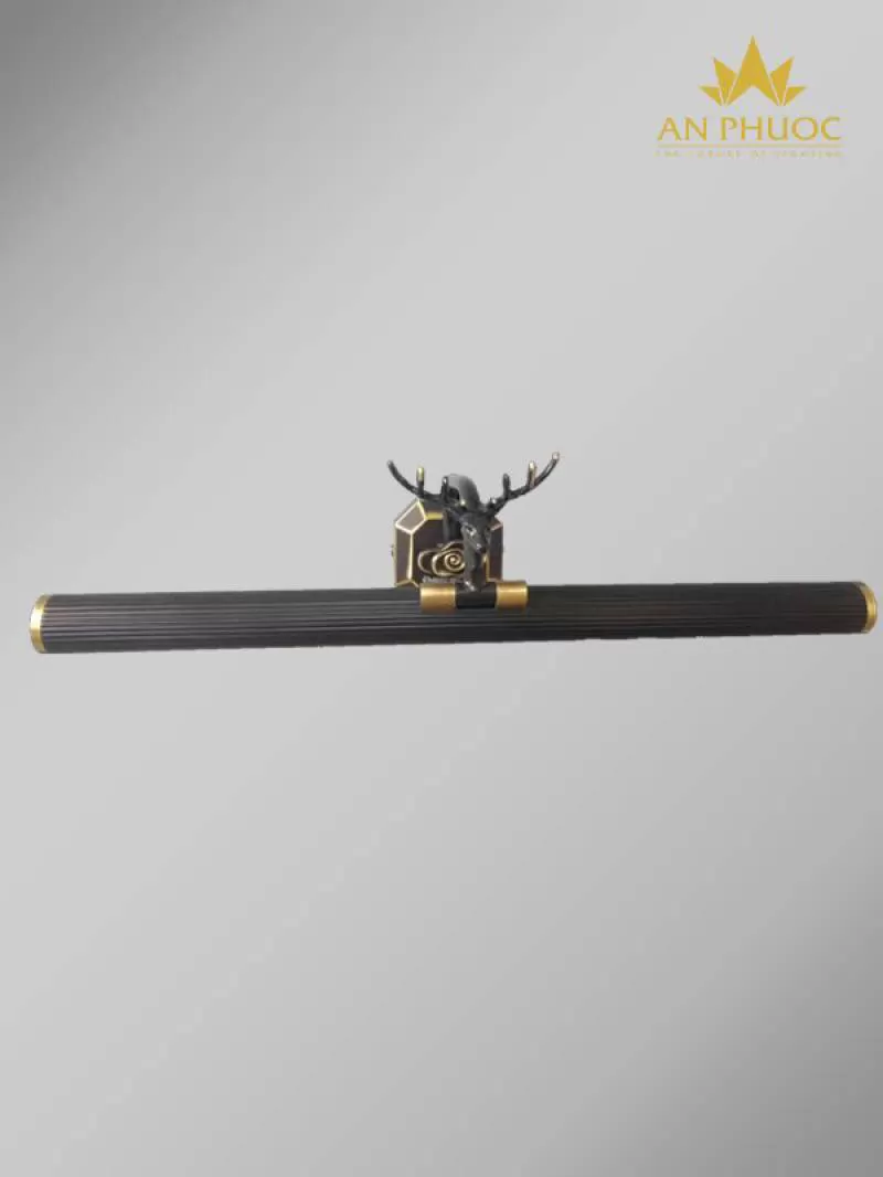 Đèn soi tranh chất liệu đồng Tuần Lộc sang trọng – 6611/6W màu đen - Đèn An Phước