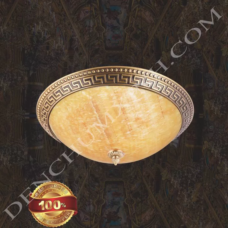 Đèn Ốp Trần Bằng Đồng DCX780 ( Rộng 37cm )