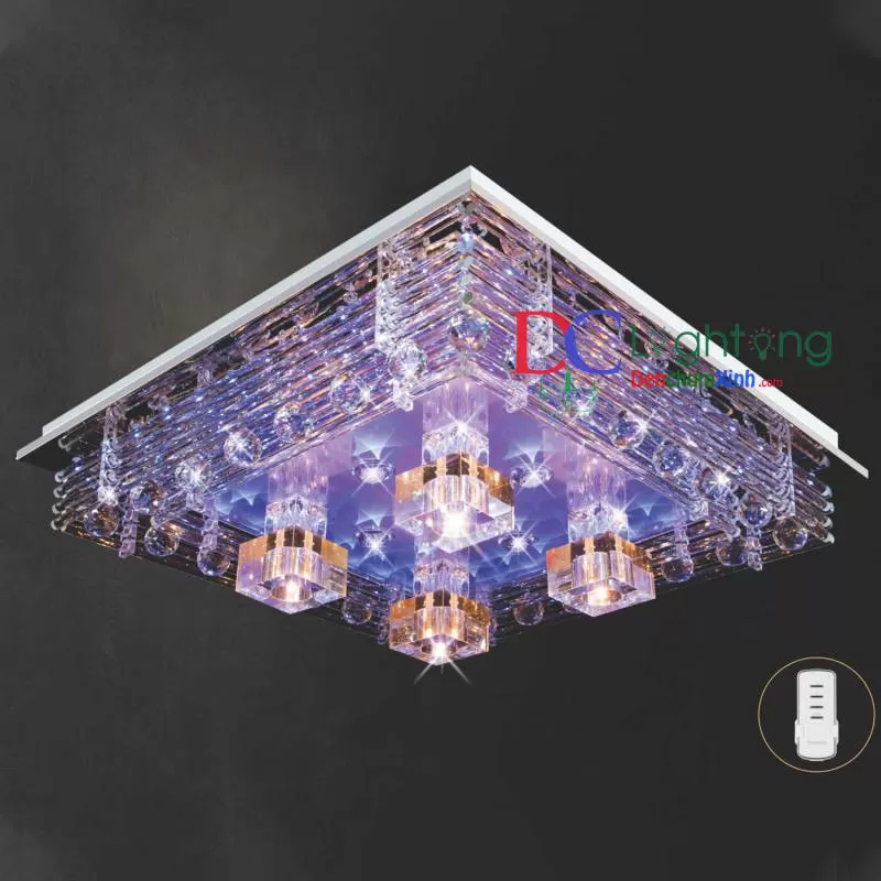 Đèn mâm ốp trần pha lê DCX1006 ( Rộng 70cm )