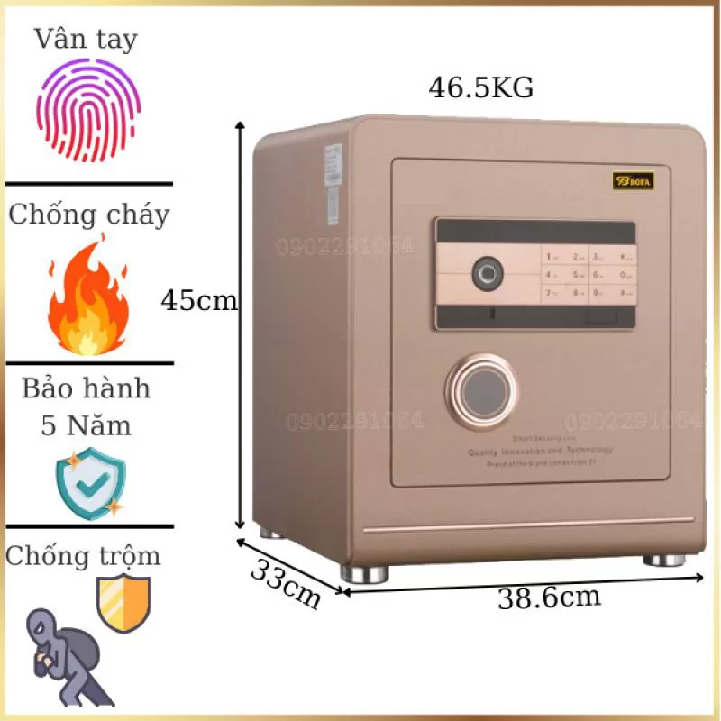 Két sắt vân tay nhập khẩu bofa BF-V-45BJ {Mẫu mới!}