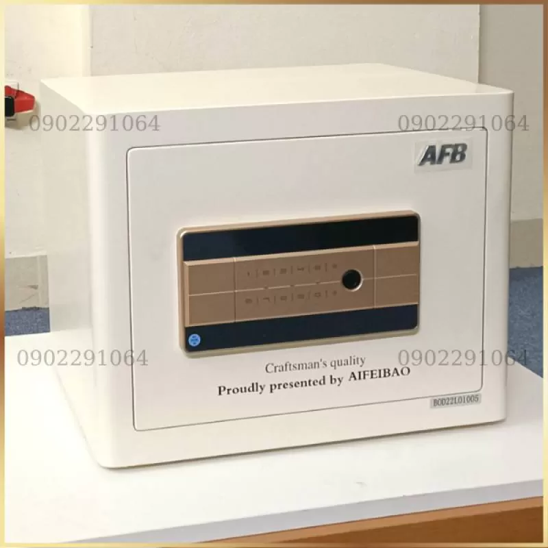Két sắt mini vân tay AFB HK-A1D-30HM (màu trắng)
