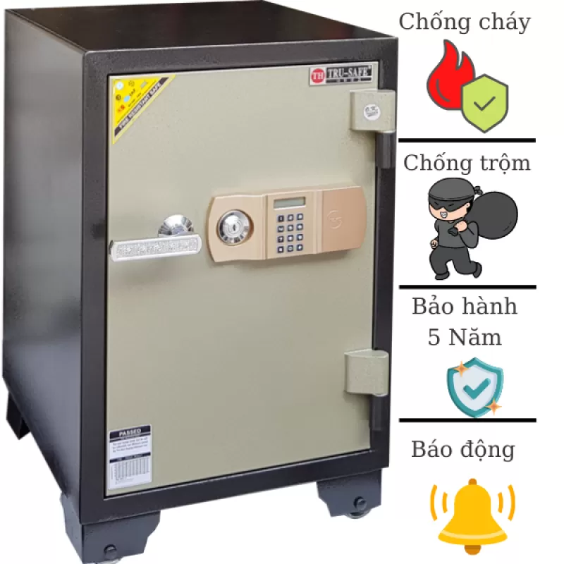 Két sắt chống cháy trusafe TH120DT điện tử tại đường Lạc Long Quân 