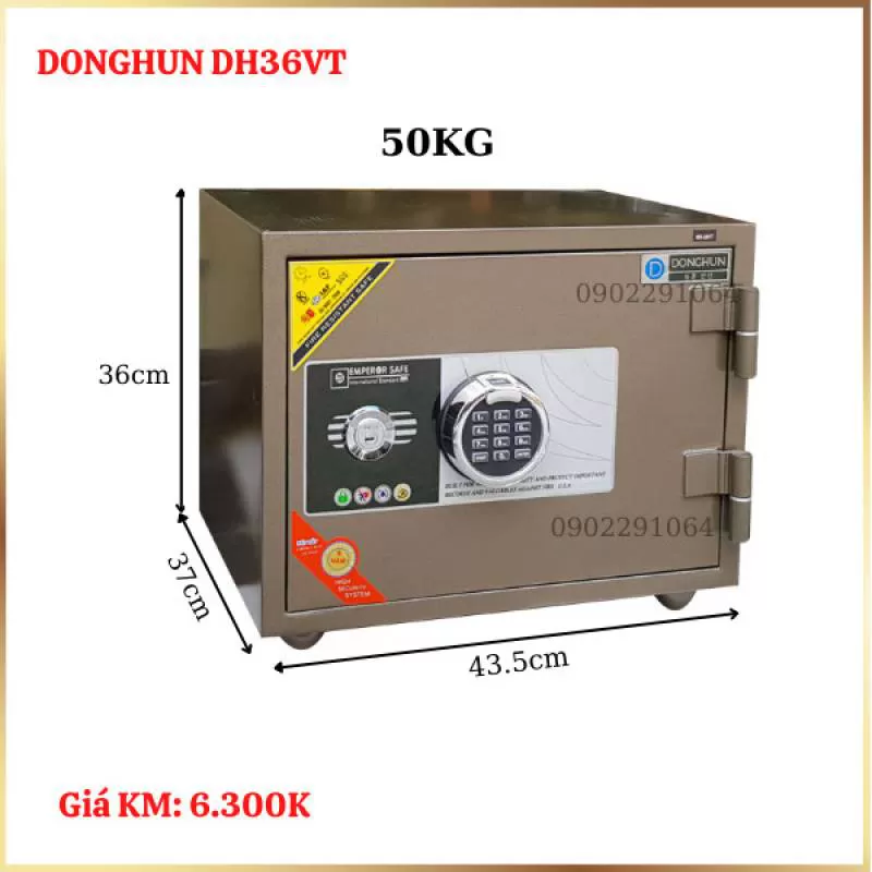 Két sắt mini vân tay Hàn Quốc DONGHUN DH36VT