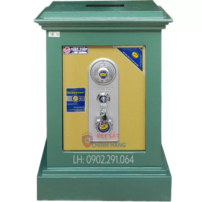 Két sắt có khe bỏ tiền thu ngân KW75C CĐ 