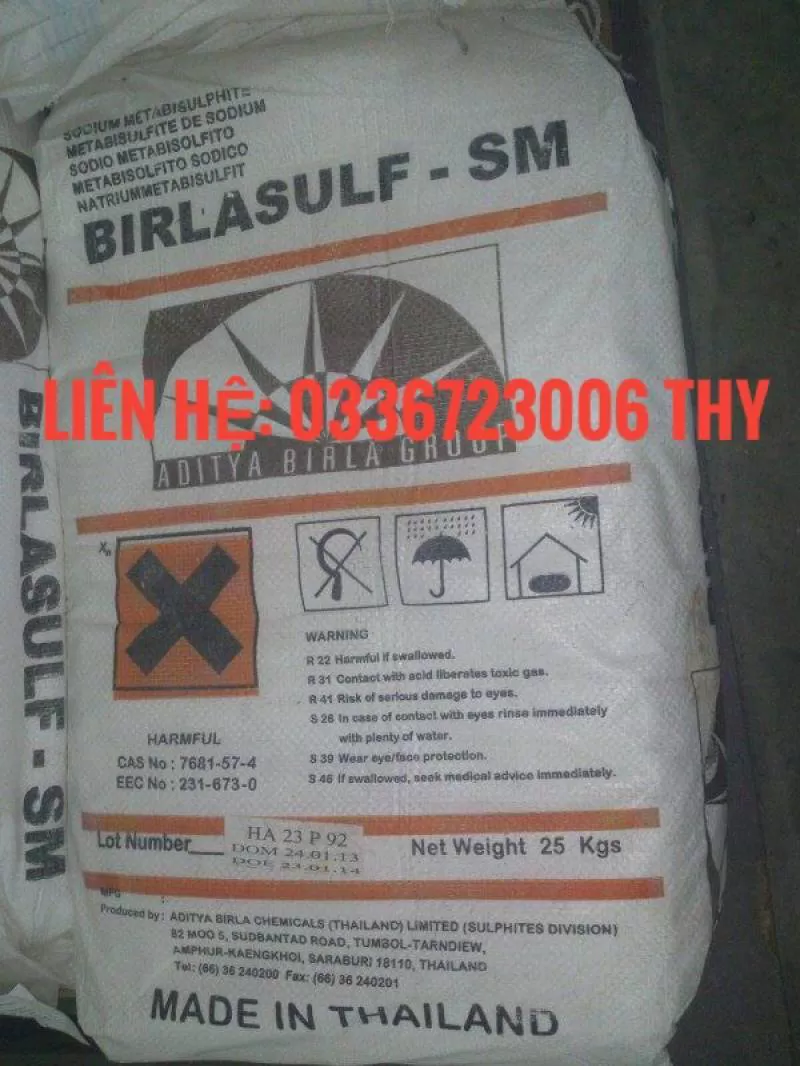 HÓA CHẤT NATRI METASULFILE (NA2S2O5)
