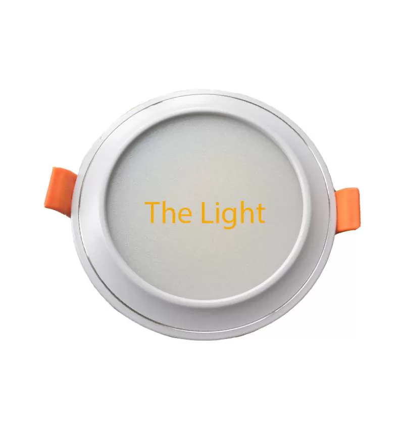 Đèn âm trần 12w downlight Led 3 màu D110 mặt lõm viền chỉ bạc TLD_0312
