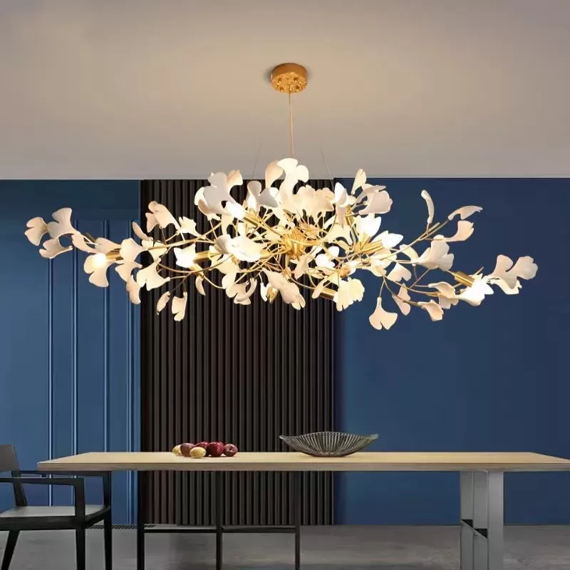 Đèn chùm treo trần thả cánh hoa Acrylic LED G4 trang trí sảnh tiệc cưới nhà hàng khách sạn phong cách Noridc Bắc Âu hiện đại TL-DC0140