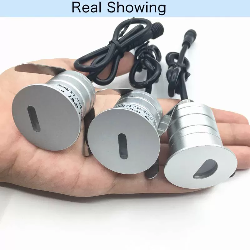 Đèn LED âm đất mini DC24V 1w góc chiếu 30 độ trang trí sân vườn lối đi bậc thang ngoài trời chống nước ip67 lỗ khoét 27mm vỏ bạc cao cấp TL-AS24V2