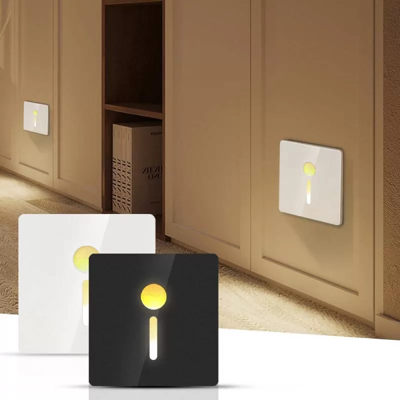 Đèn LED cảm ứng gắn âm tường cao cấp hắt sáng cầu thang lối đi trong nhà hiện đại 3w TL-CB1 