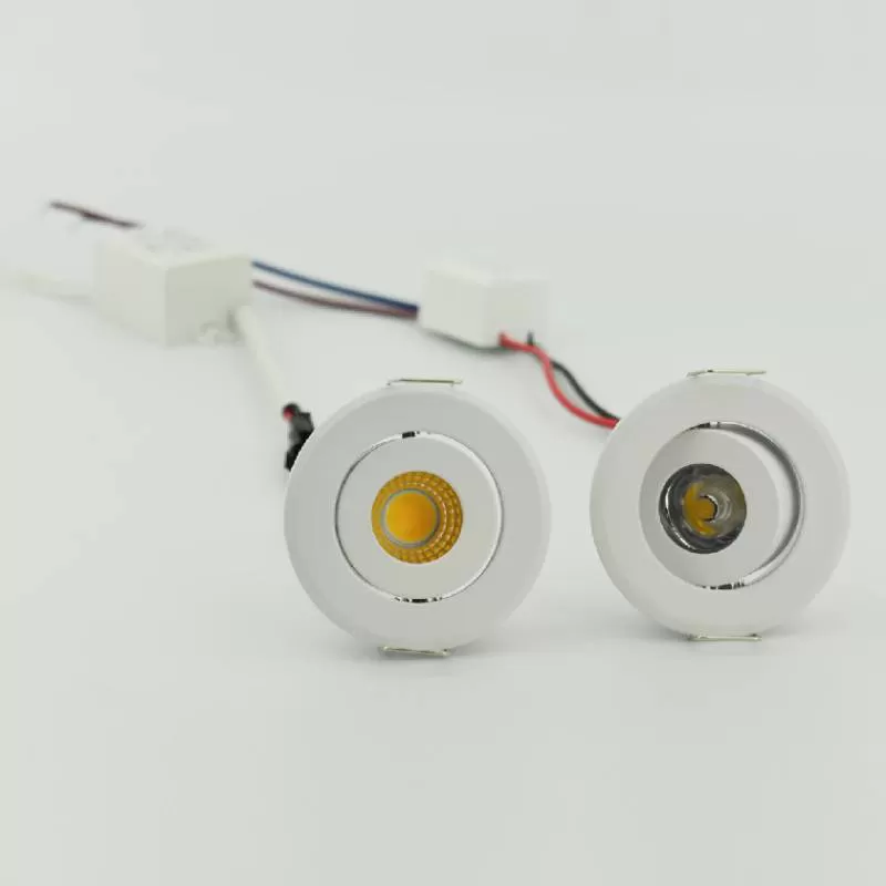 Đèn LED chiếu hắt tủ rượu, tủ kệ, tủ quần áo hiện đại 3W gắn âm mini xoay góc trang trí cao cấp vỏ trắng TL-SPL02