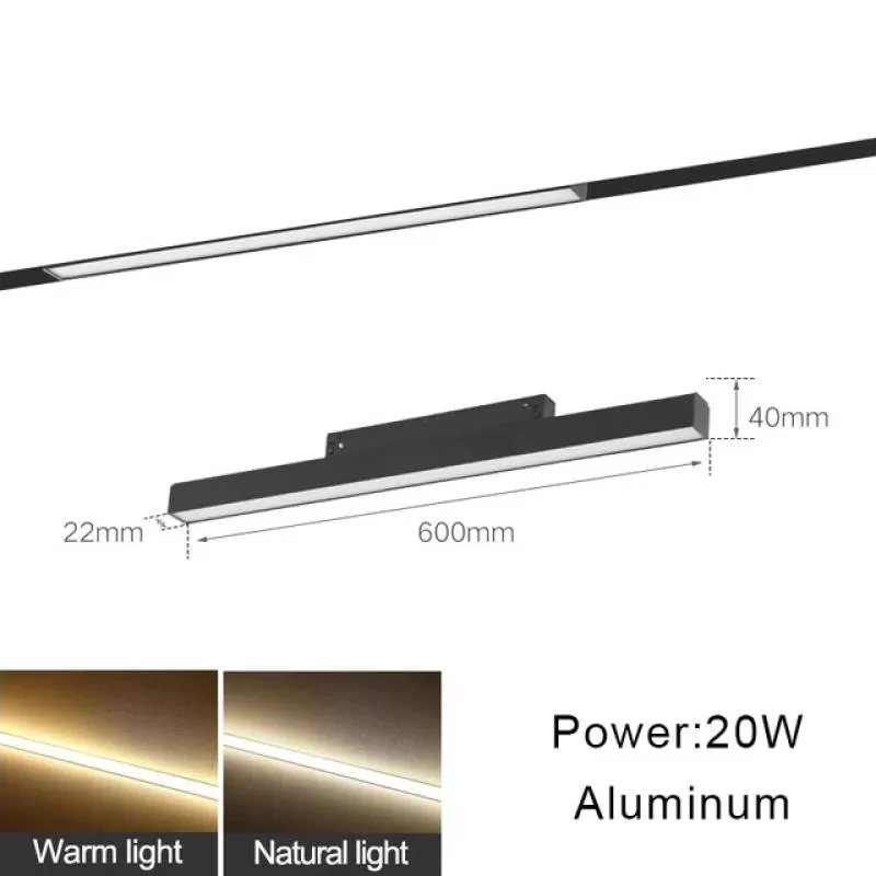 Đèn LED thanh ray nam châm từ tính tán quang spotlight chỉnh xoay góc chiếu tỏa cao cấp 10w 20w 30w TL-SMD22