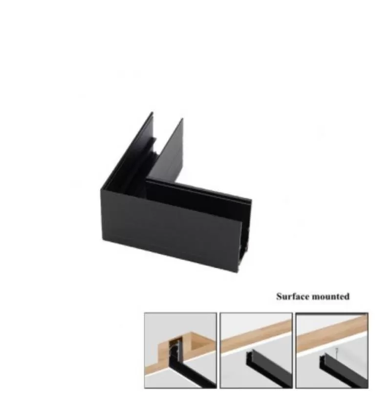 Ke góc thanh ray 12w D32 nối tiếp đèn LED hệ ray nam châm từ tính cao cấp