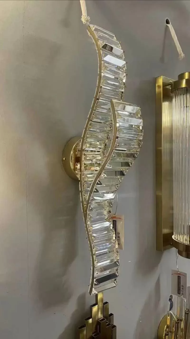 Đèn ốp tường pha lê cao cấp LED trang trí hành lang lối đi phòng khách trong nhà nhỏ gọn phong cách Bắc Âu hiện đại TL-DT-LD92