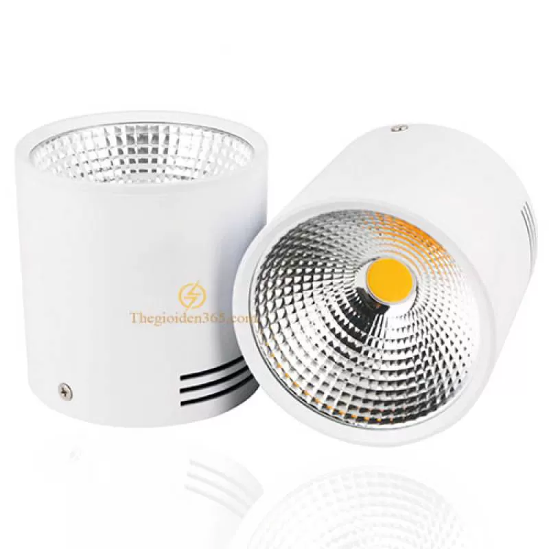 Đèn gắn trần Led hộp tròn 12w chip COB vỏ trắng D100 HN-01TR-12W