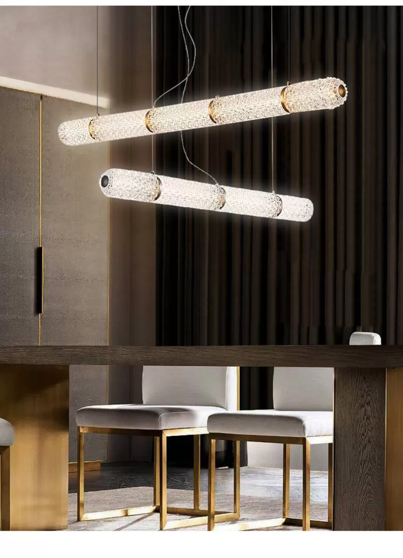 Đèn LED treo thả bàn ăn pha lê K9 cao cấp kiểu dáng Châu Âu trang trí nhà hàng chung cư căn hộ hiện đại TL-BA5296