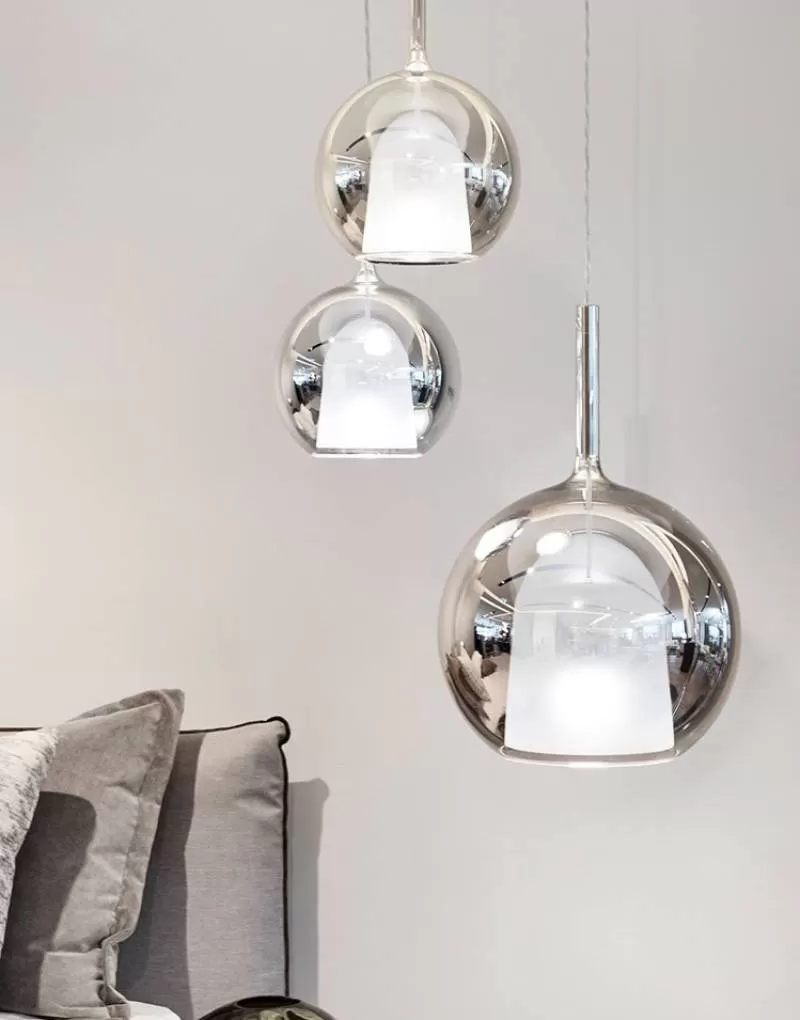 Đèn thả đầu giường phòng ngủ thủy tinh cao cấp LED chiếu sáng trang trí phong cách tối giản Bắc Âu hiện đại D15cm 20cm 25cm TL-F171