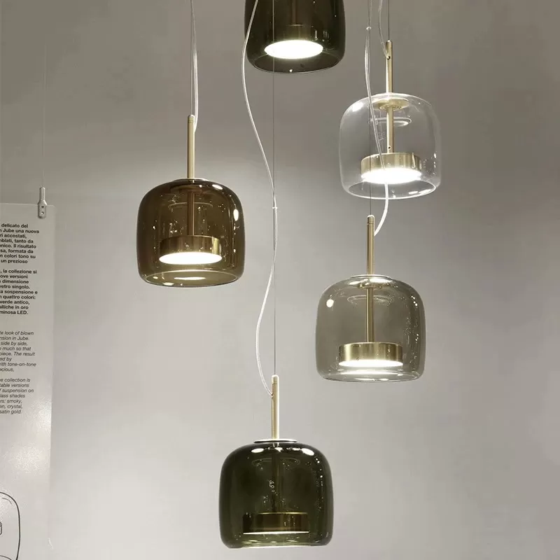 Đèn thả đầu giường phòng ngủ thủy tinh cao cấp LED chiếu sáng trang trí phong cách tối giản Bắc Âu hiện đại D22cm TL-F175