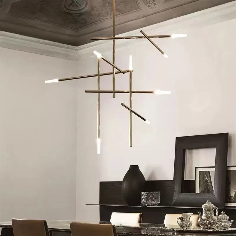Đèn chùm phòng khách nghệ thuật treo thả LED G4 trang trí phong cách tối giản Bắc Âu hiện đại TL-DC-D001