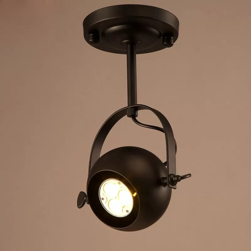 Đèn LED gắn trần chiếu điểm chỉnh góc E27 trang trí quầy bar nhà hàng quán cafe shop thời trang phong cách cổ điển vỏ đen TL-SPL043