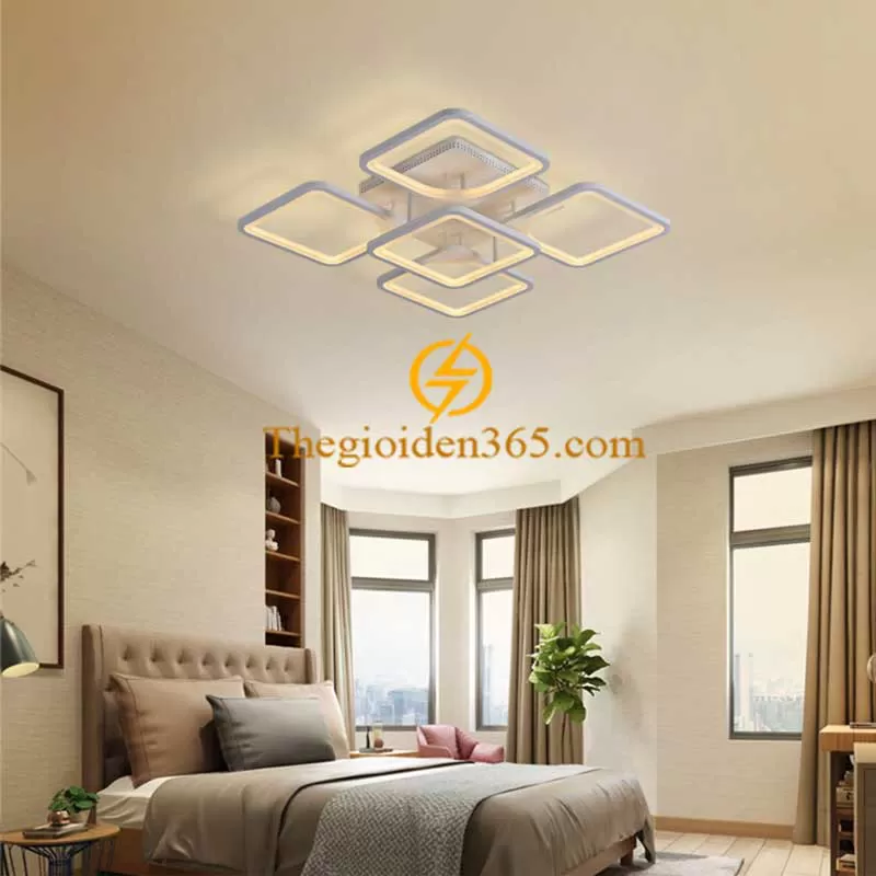 Đèn trần trang trí hiện đại 5 cánh vuông 3 màu D580 TL-TT55