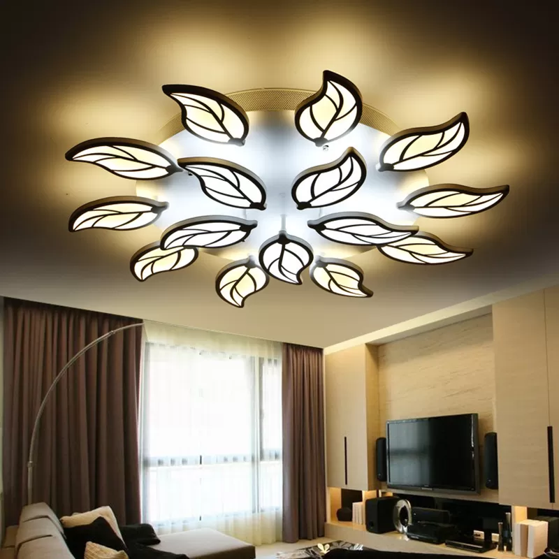 Đèn led mâm hiện đại gắn trần phòng khách trang trí có điều khiển từ xa TL-ML021