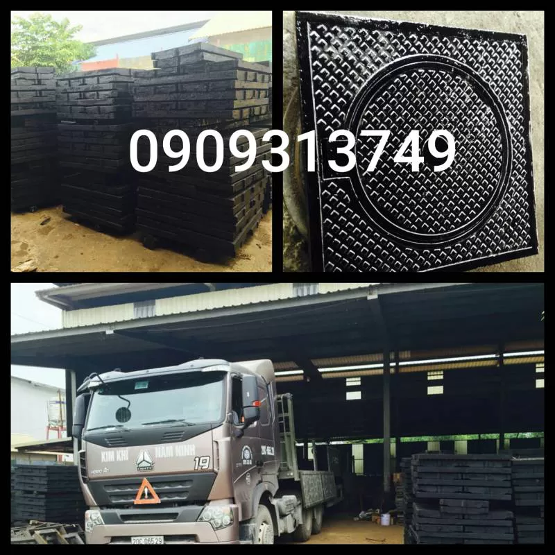 Nắp hố ga gang cầu khung tròn âm MC40TA 40 tấn - Nap ho ga gang cau khung tron am MC40TA 40 tan