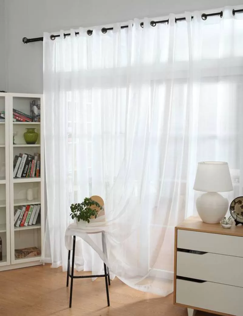 Rèm Voan Trắng Trơn Giá Rẻ Tại Hà Nội RV1 