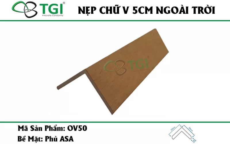 Nẹp Chữ V 5cm Ngoài Trời OV50