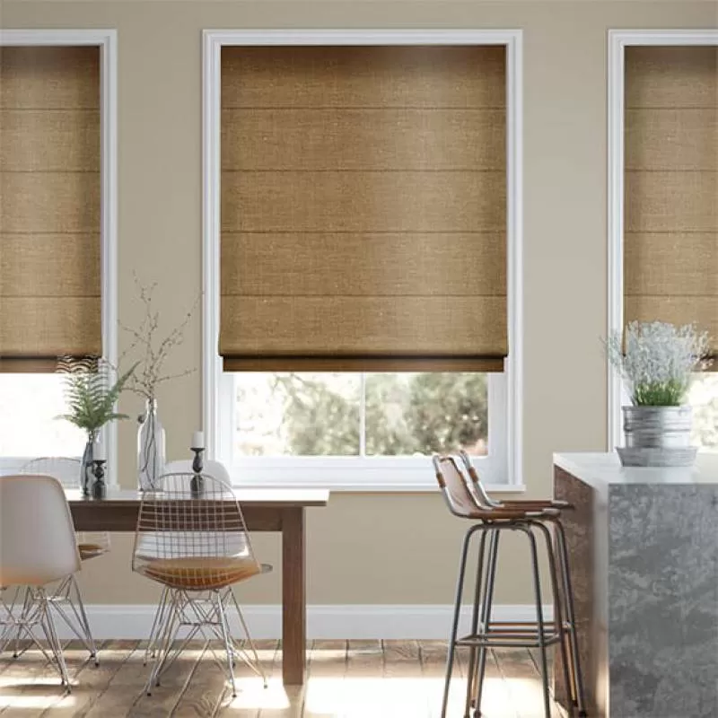 Rèm cửa sổ xếp lớp roman đẹp mã D16