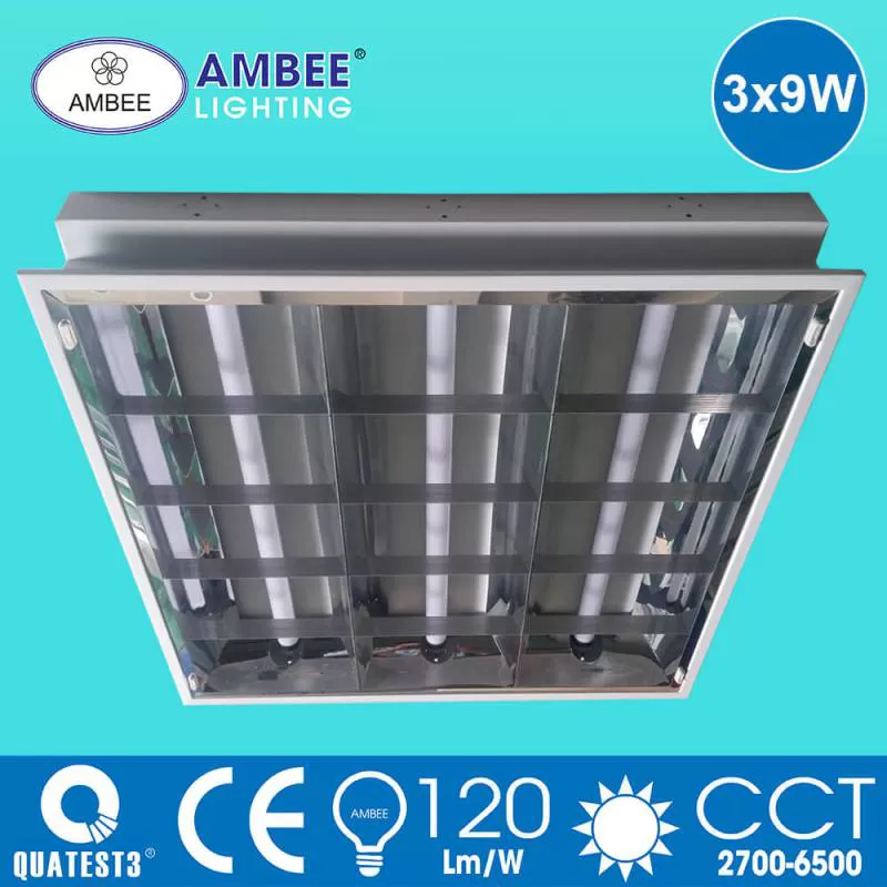 Máng Đèn Led Âm Trần Văn Phòng 0m6 3 Bóng
