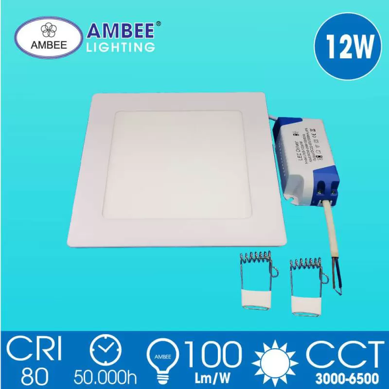 Đèn Led Âm Trần Siêu Mỏng Vuông 12W