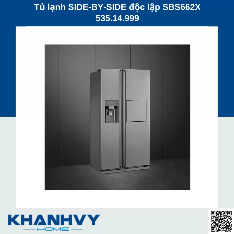 Tủ lạnh SIDE-BY-SIDE độc lập SMEG SBS662X 535.14.999 NEW 100% Outlet T6