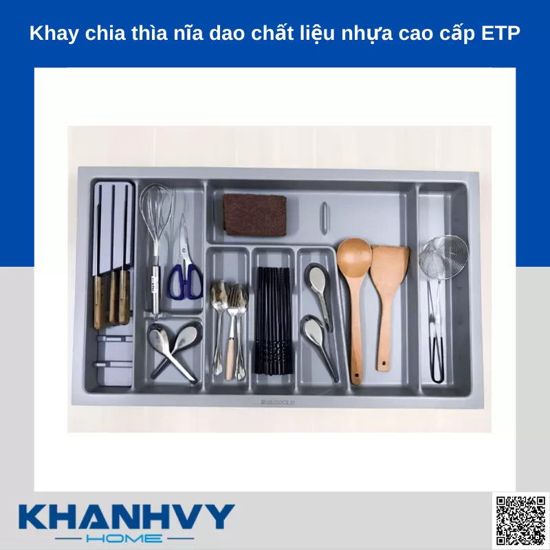Khay chia thìa nĩa dao chất liệu nhựa cao cấp ETP800