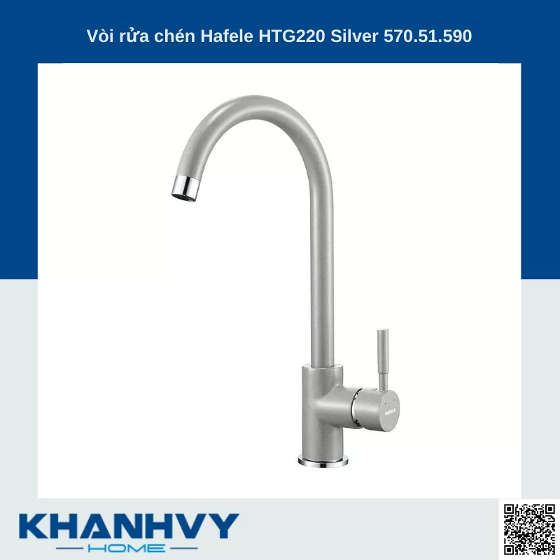 Vòi rửa chén Hafele HTG220 Silver 570.51.590