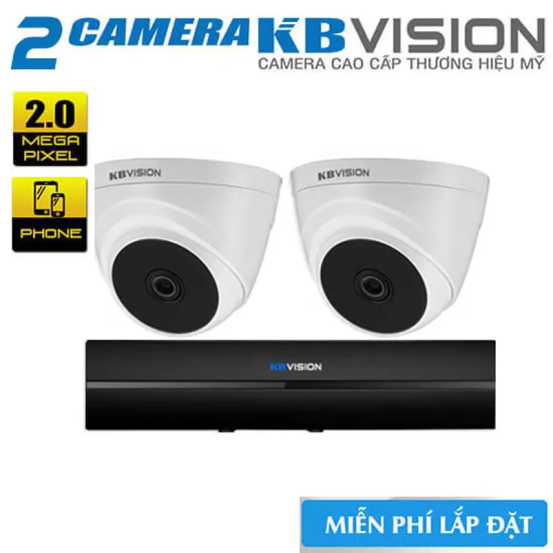 Bộ 2 Camera KBvision 4in1 2 Megapixel [Big Sale]