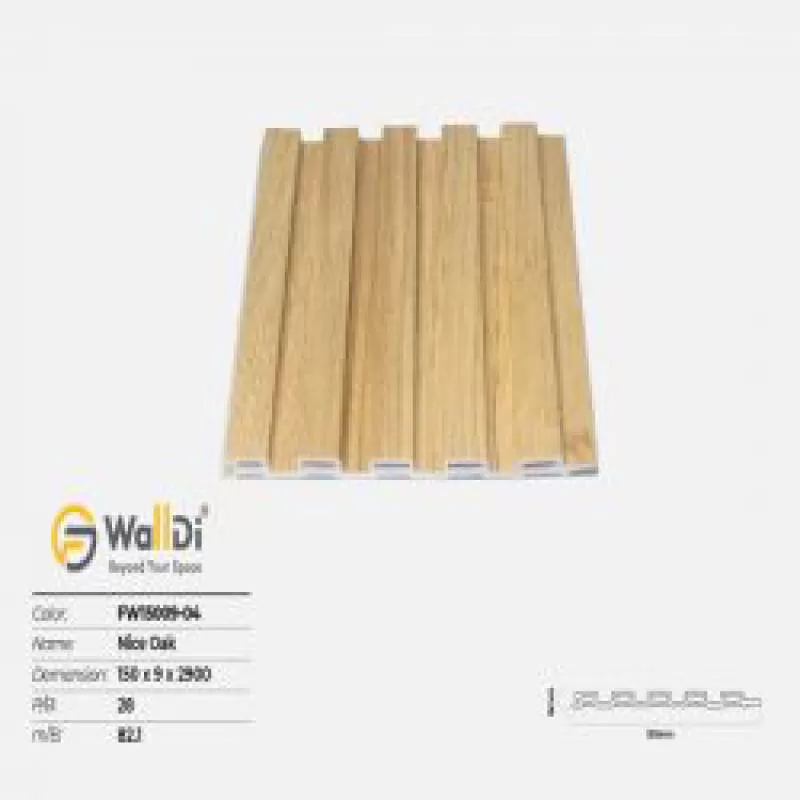 Lam nhựa 5 sóng Walldi FW15009-04 - Nice Oak - 9mm