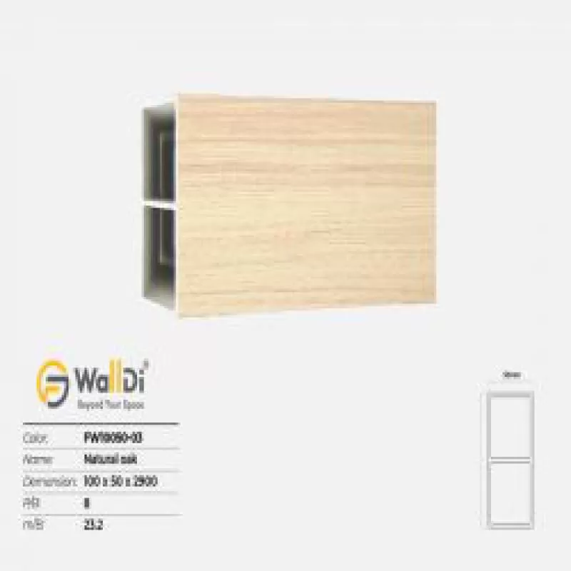 Thanh lam trang trí Walldi FW10050-03 - Natural oak - 50mm