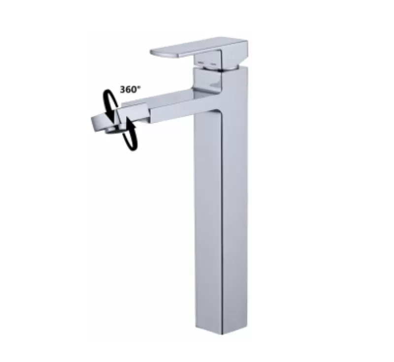Vòi chậu lavabo nóng lạnh 1 lỗ Hàn Quốc đầu xoay Ecofa E-7001LA