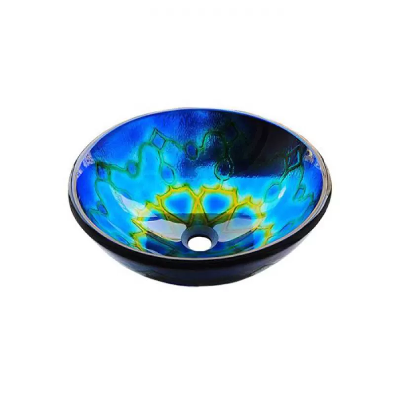 Chậu rửa mặt lavabo bằng thủy tinh LK127 thiết kế cổ điển