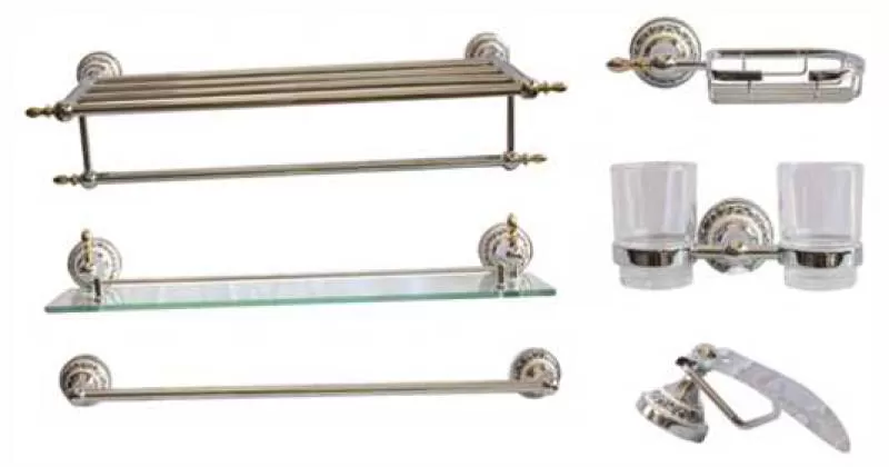 Bộ Phụ Kiện Đồng Sứ Hoa Văn Cao Cấp AMTS -6300