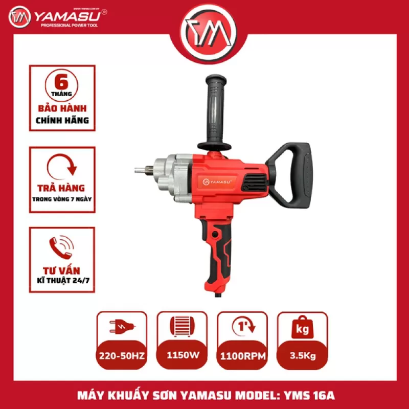 MÁY KHUẤY SƠN CHUYÊN DỤNG YAMASU YMS-16A CÔNG SUẤT LỚN 1150W 
