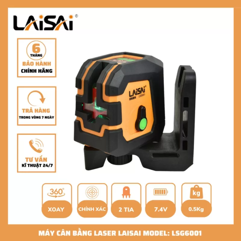 MÁY CÂN BẰNG LASER LAISAI 2 TIA XANH LSG 6001 CHÍNH HÃNG