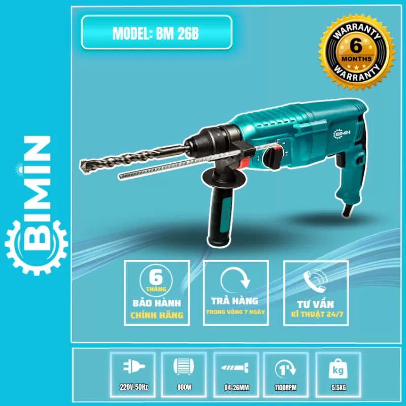 MÁY KHOAN BÊ TÔNG ( 3 chức năng ) BM-26B