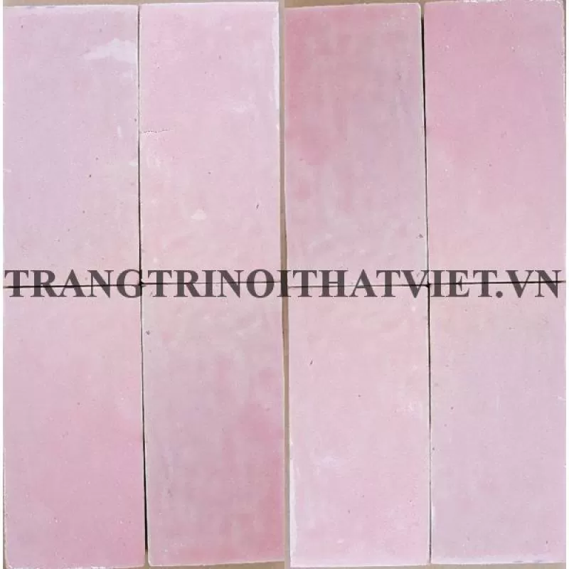 Gạch gốm nung 7.5x15 cm, Hồng - trangtrinoithatviet.vn