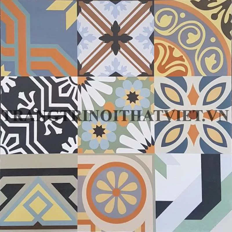 Gạch bông men 60x60, RM12117 - trangtrinoithatviet.vn