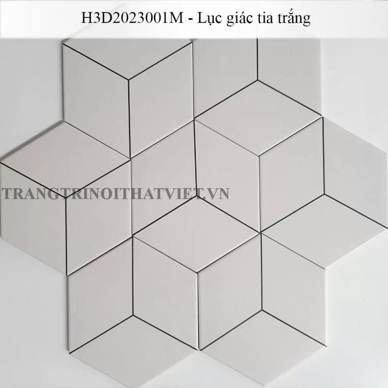 Gạch bông men lục giác, LGM-Tia trắng