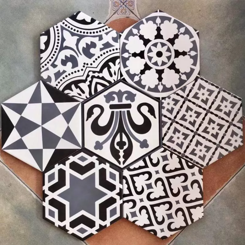 Gạch bông men lục giác, LGM-043